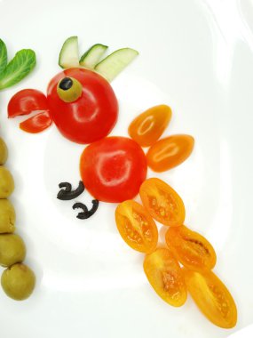 yaratıcı sebze yemekleri snack domates ile