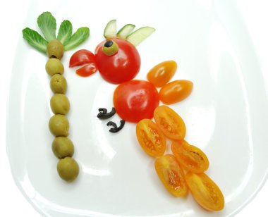 yaratıcı sebze yemekleri snack domates ile
