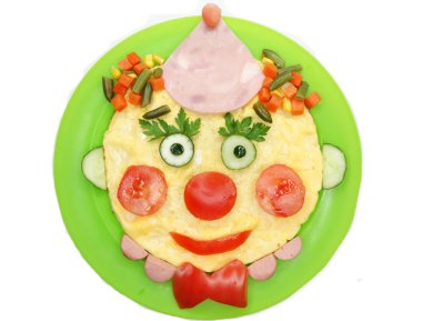 çırpılmış yumurta ile yaratıcı yemek kahvaltı