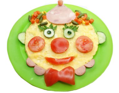 çırpılmış yumurta ile yaratıcı yemek kahvaltı