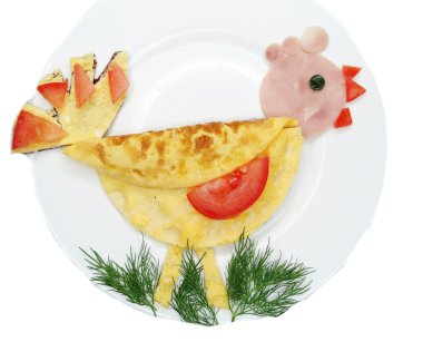 çırpılmış yumurta ile yaratıcı yemek kahvaltı
