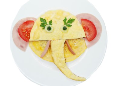 çırpılmış yumurta ile yaratıcı yemek kahvaltı
