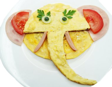 çırpılmış yumurta ile yaratıcı yemek kahvaltı