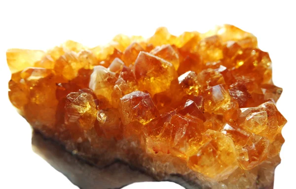 Citrine geode geological crystals — Stock Photo, Image