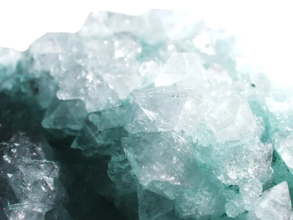 Cristais geológicos de quartzo de cristal aquamarino — Fotografia de Stock