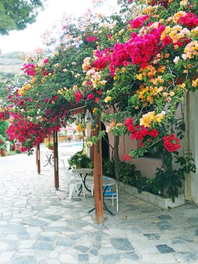balkon ve Teras santorini Yunanistan bina lüks otel
