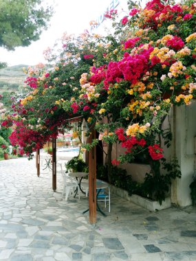balkon ve Teras santorini Yunanistan bina lüks otel