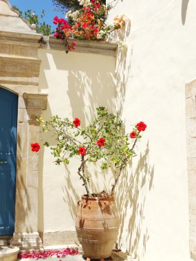 balkon ve Teras santorini Yunanistan bina lüks otel