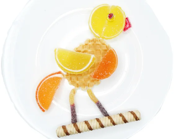 Creatieve marmelade vruchten gelei zoete voedsel — Stockfoto