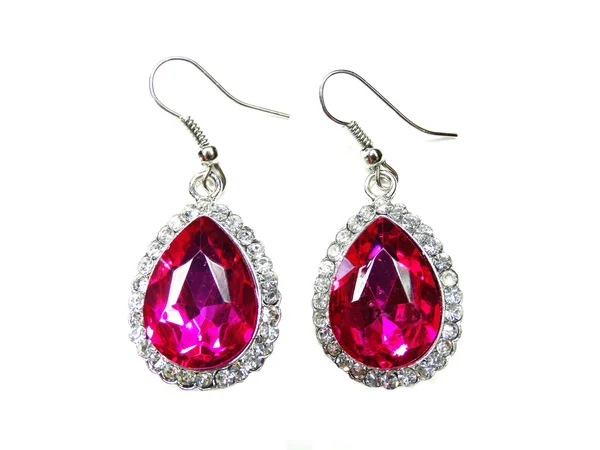 Pendientes con cristales brillantes joyas — Foto de Stock