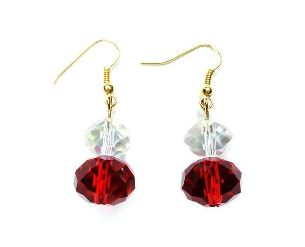 Pendientes con cristales brillantes joyas —  Fotos de Stock