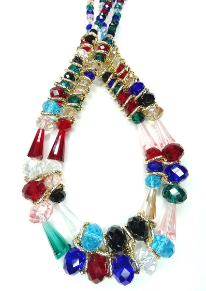 Halskette mit Schmuck aus hellen Kristallen — Stockfoto