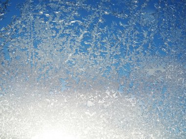 Kış doku arka plan olarak camına kar taneleri