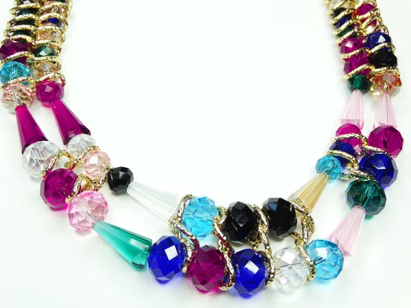 Collar con cristales brillantes joyas — Foto de Stock