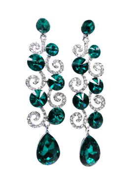 parlak kristal takı küpe