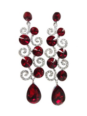 parlak kristal takı küpe