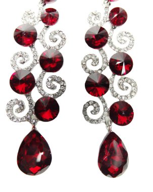 parlak kristal takı küpe