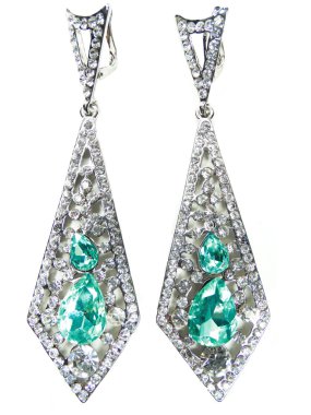 parlak kristal takı küpe