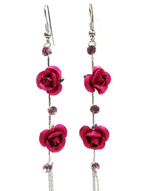 parlak kristal takı küpe