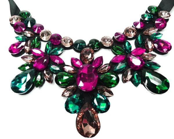 Collar con cristales brillantes joyas — Foto de Stock