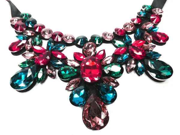 Collar con cristales brillantes joyas — Foto de Stock