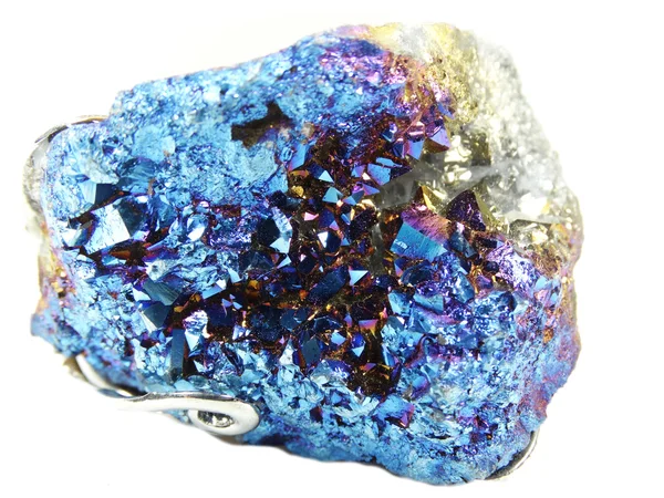 Кристалічні кварцові аура титан геодезичні кристали — стокове фото