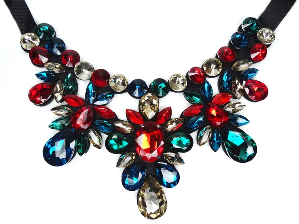 Collar con cristales brillantes joyas — Foto de Stock