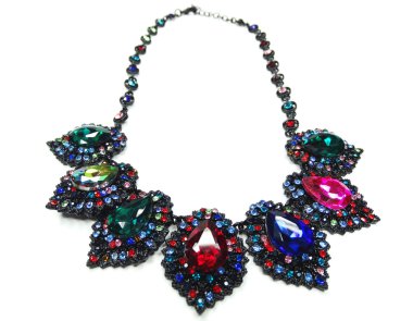 parlak kristal takı kolye