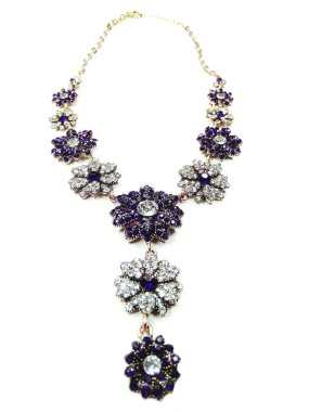 parlak kristal takı kolye