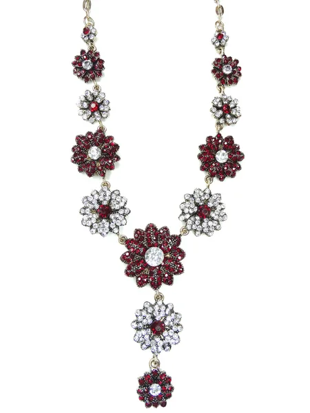 Collar con cristales brillantes joyas — Foto de Stock