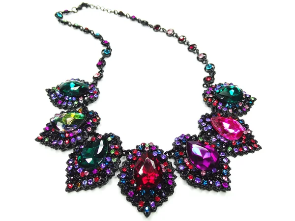 Collar con cristales brillantes joyas — Foto de Stock