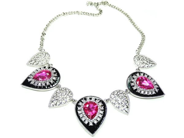 Collar con cristales brillantes joyas —  Fotos de Stock