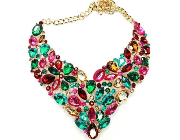 Collar con cristales brillantes joyas — Foto de Stock