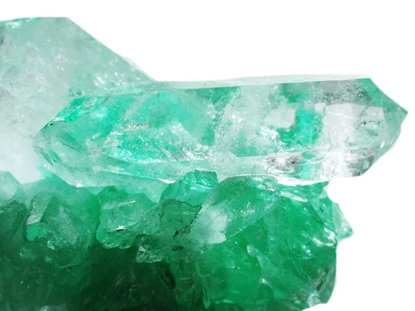 Aquamarine cristal quartz géode cristaux géologiques — Photo