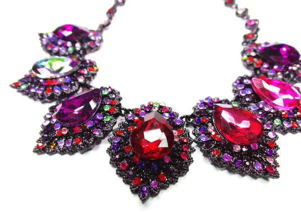 Collar con cristales brillantes joyas — Foto de Stock