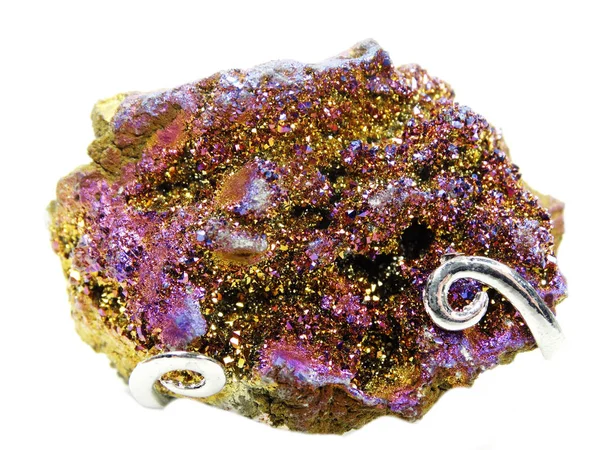 Кристаллические кварцевые ауру титана геологические кристаллы — стоковое фото