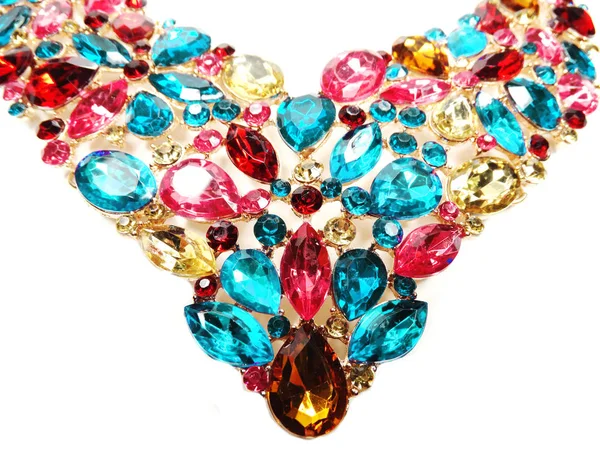Collier avec bijoux cristaux brillants — Photo