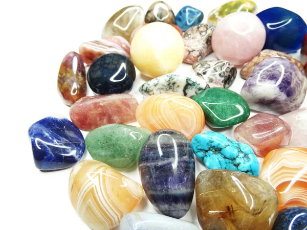 Amethyst quartz garnet sodalite agate geological crystals — Stock Photo, Image