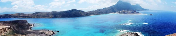 해안 풍경 바다 섬 그리스 크레타의 파노라마 — 스톡 사진