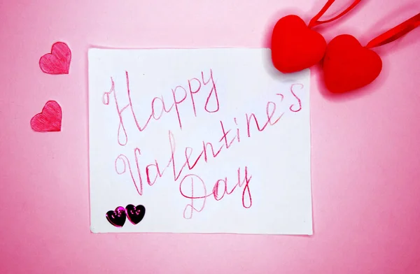 Tarjeta de felicitación día de San Valentín amor concepto de vacaciones —  Fotos de Stock