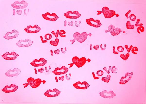Вітальна листівка Валентина день любові концепція свята — стокове фото