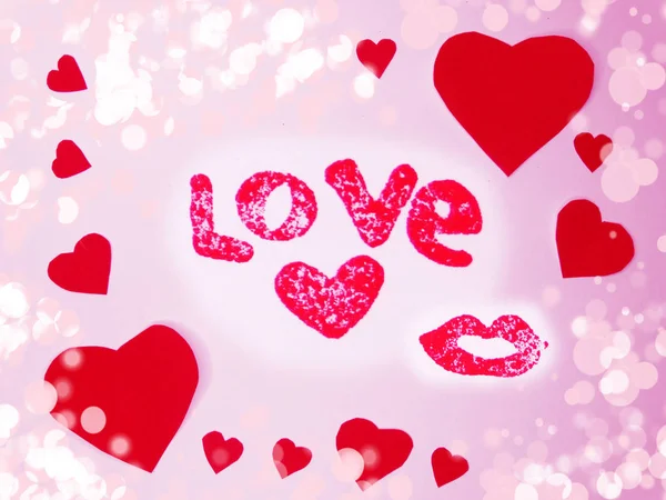 Вітальна листівка Валентина день любові концепція свята — стокове фото