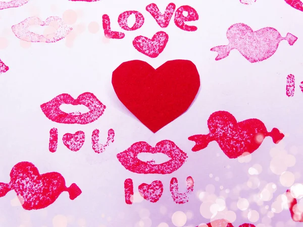 Grußkarte Valentinstag Liebe Urlaubskonzept — Stockfoto