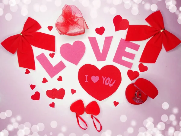 Üdvözlőlap Valentin-napi szeretet ünnep fogalma — Stock Fotó