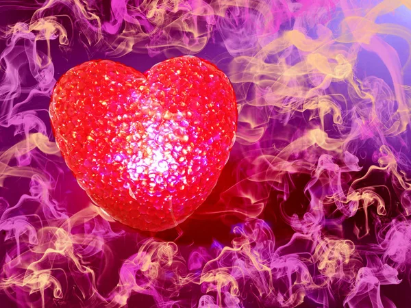 Amor abstracto fondo rosa con corazón — Foto de Stock