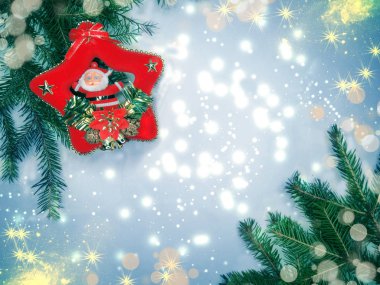 Ahşap arka plan christmas dekorasyon kompozisyonu