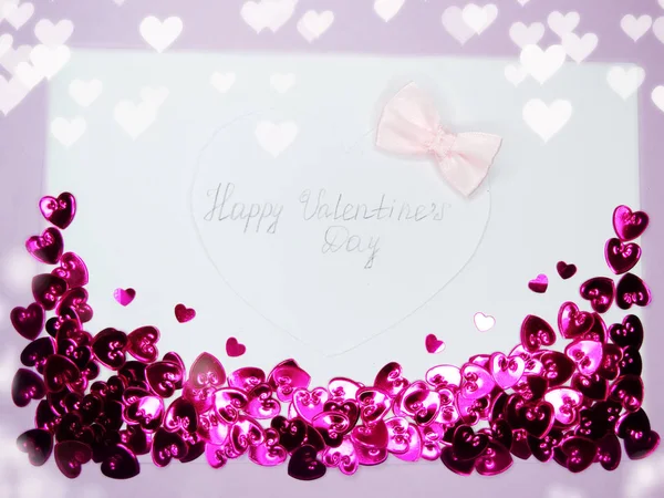 Kartu ucapan valentine 's day love holiday concept background — Stok Foto