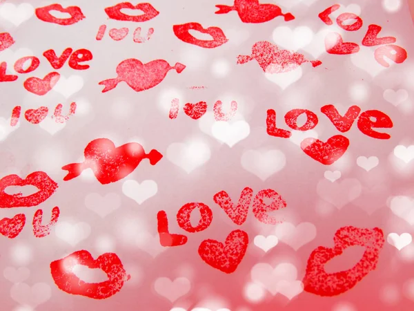 Felicitări Ziua Îndrăgostiților conceptul de vacanță de dragoste — Fotografie, imagine de stoc