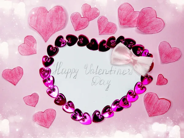グリーティング カード バレンタイン愛の休日コンセプト — ストック写真