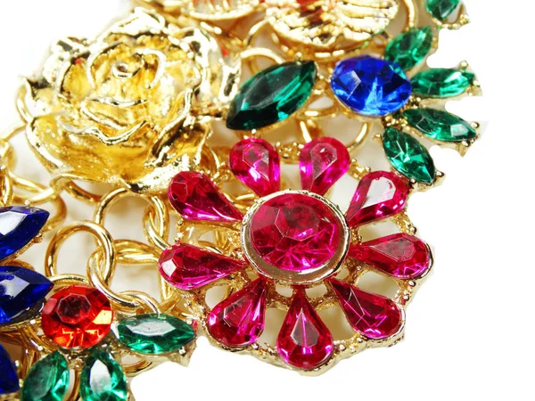 Joyas con cristales brillantes broche moda de lujo —  Fotos de Stock